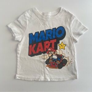 Old Navy White Mario Short Sleeve Boy T-Shirt, 2T